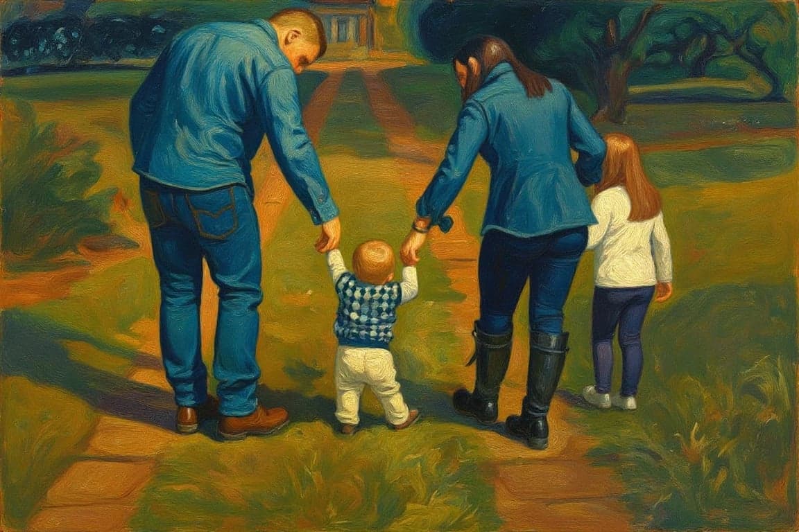 AI painting filter after transformation - full body photo transformed into elegant painted style