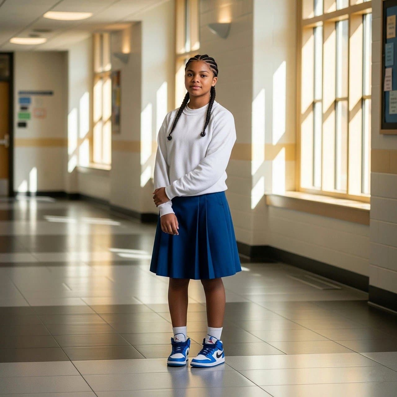 A photo of a female student wearing casual sportswear or leisure wear.