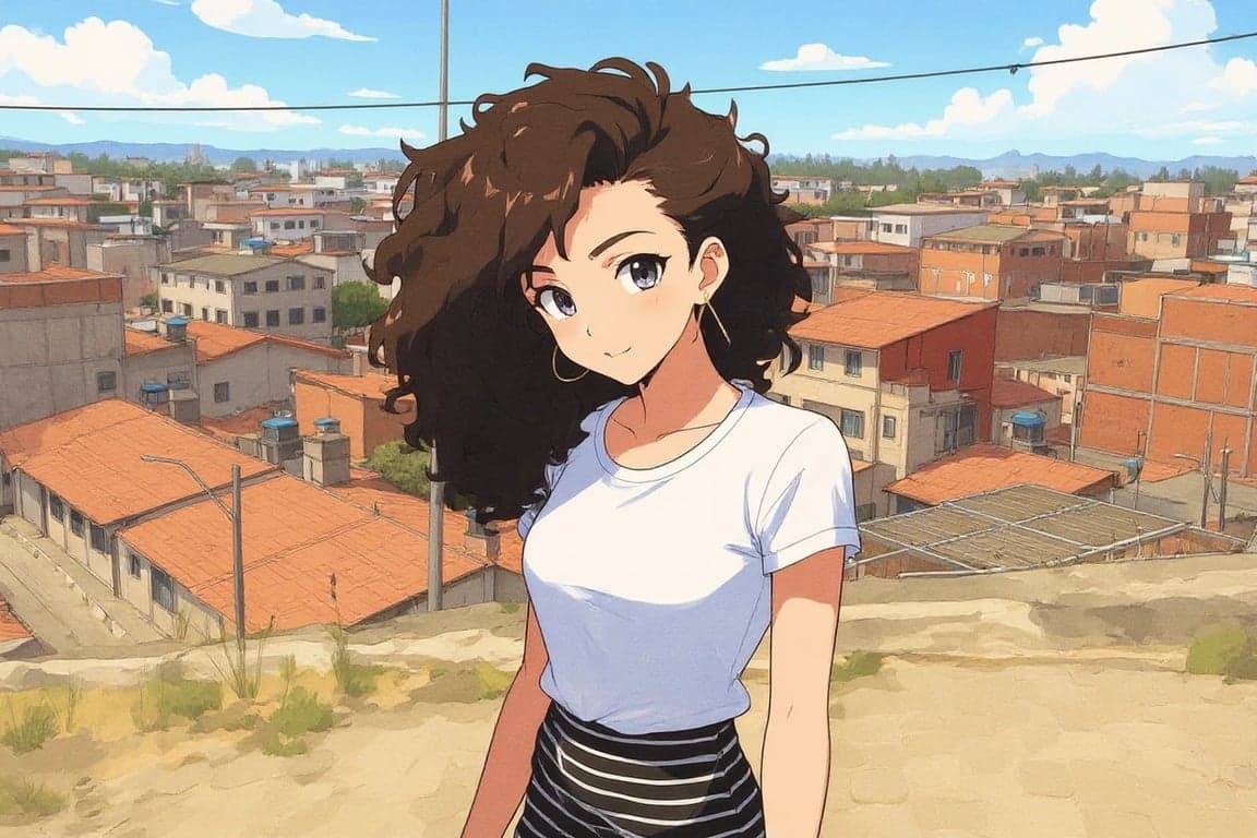 AI anime filter after transformation - selfie with AI anime filter cartoon look