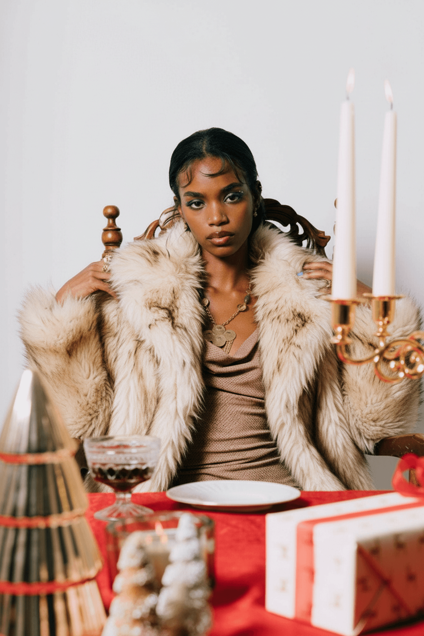 AI lingerie filter before photo - original outfit before strappy lingerie style