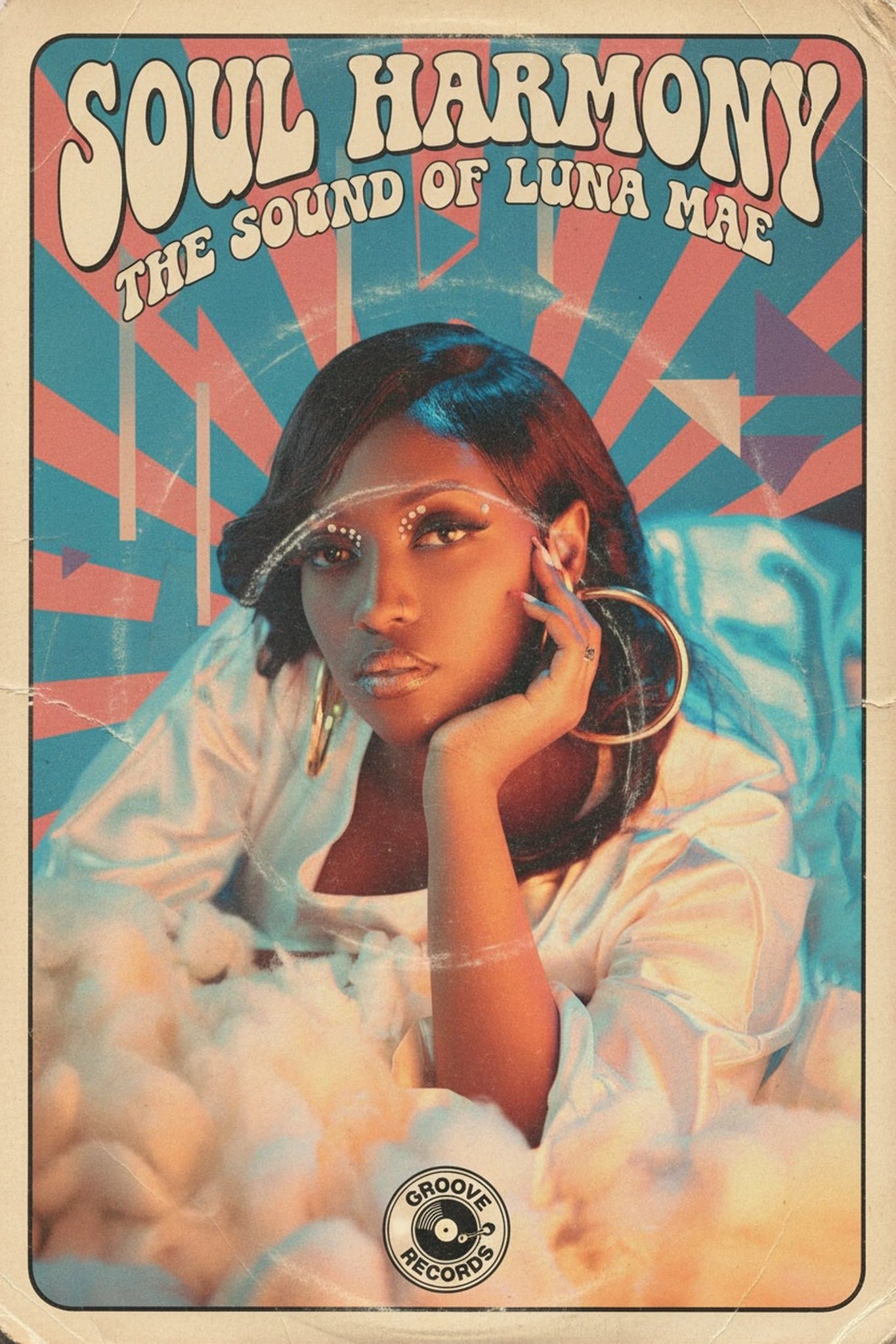 AI album cover maker after transformation - portrait turned into AI generated album cover art