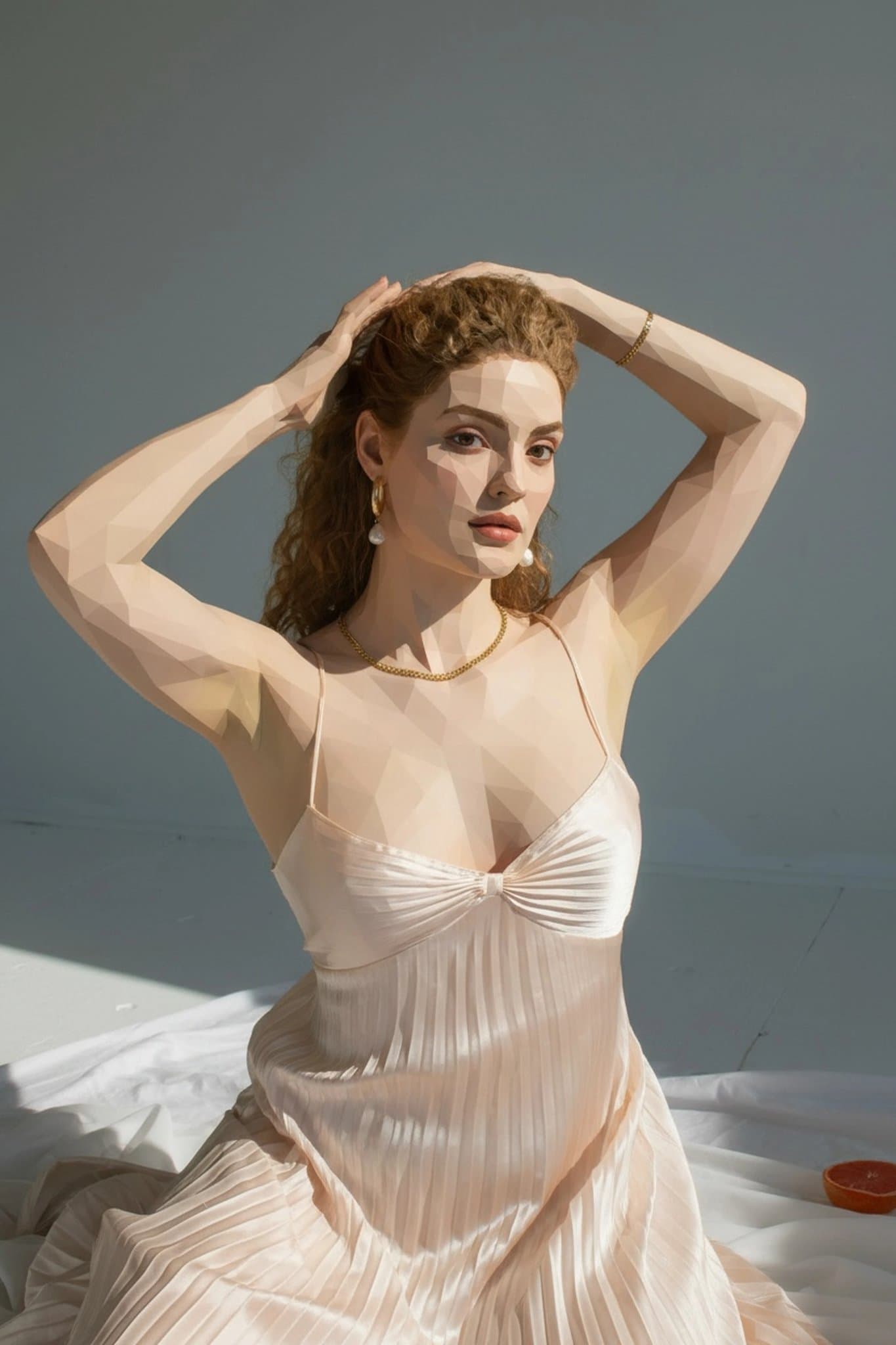 AI PS2 filter after transformation - creative photo with PS2-style graphic downgrade