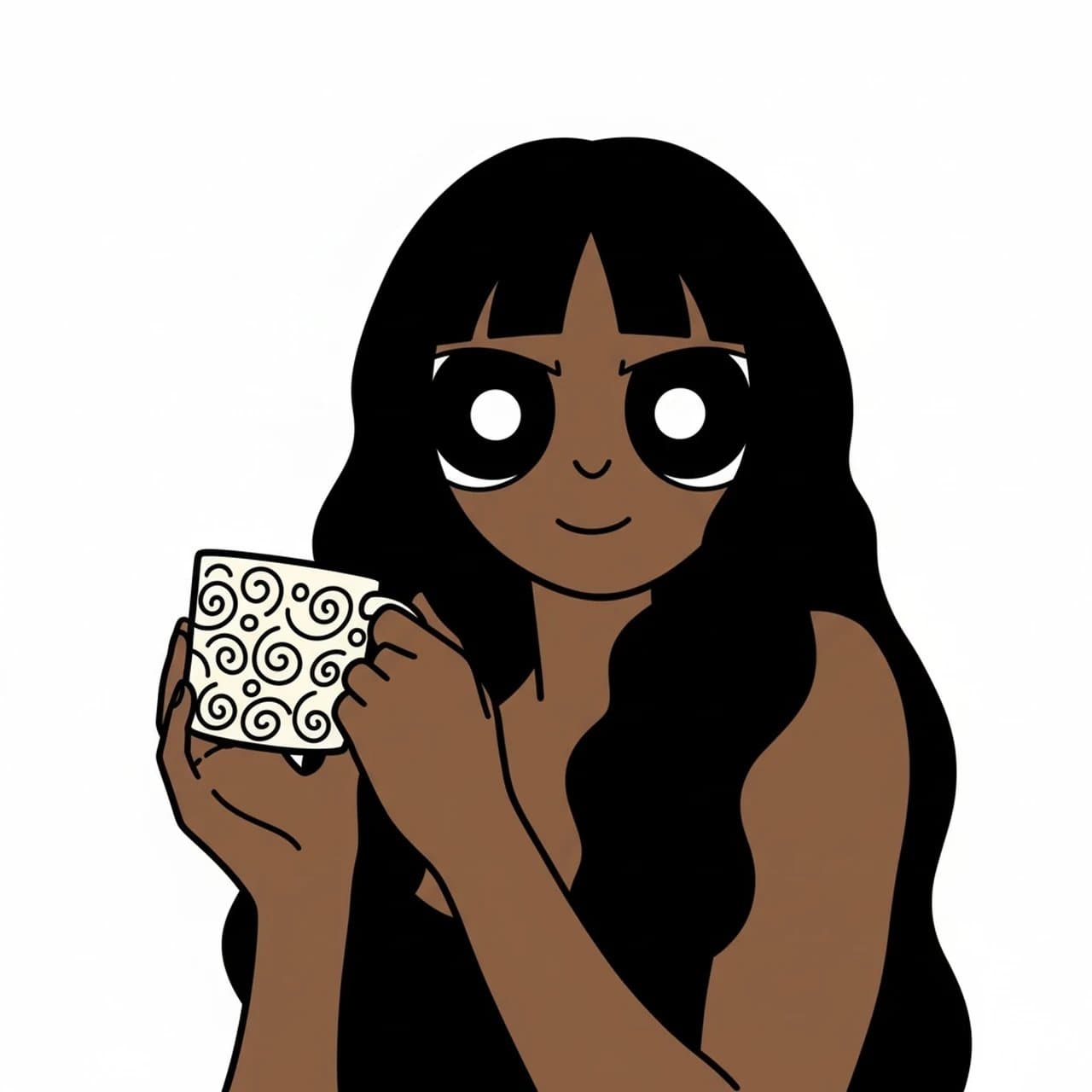 AI Powerpuff yourself filter after transformation - studio portrait transformed into Powerpuff animation look