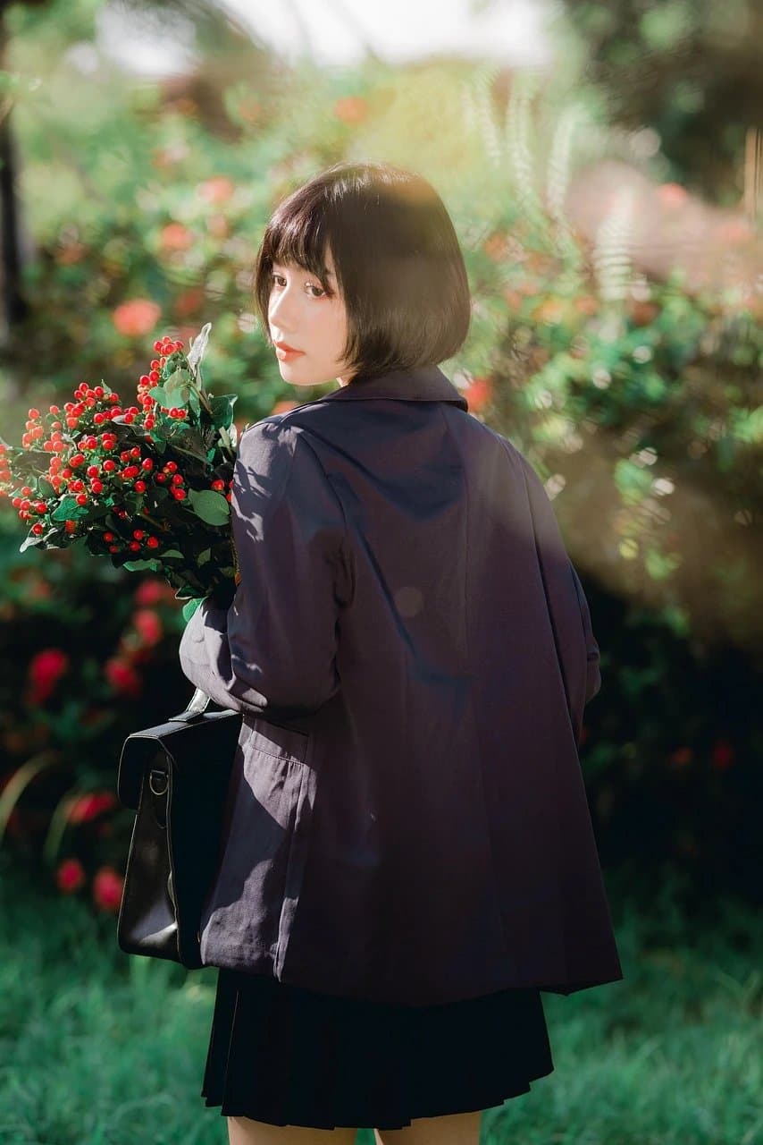 AI coquette outfits filter before photo - creative portrait before coquette wardrobe change