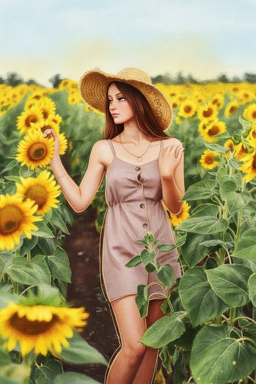 AI character generator after transformation - portrait turned into AI generated digital character