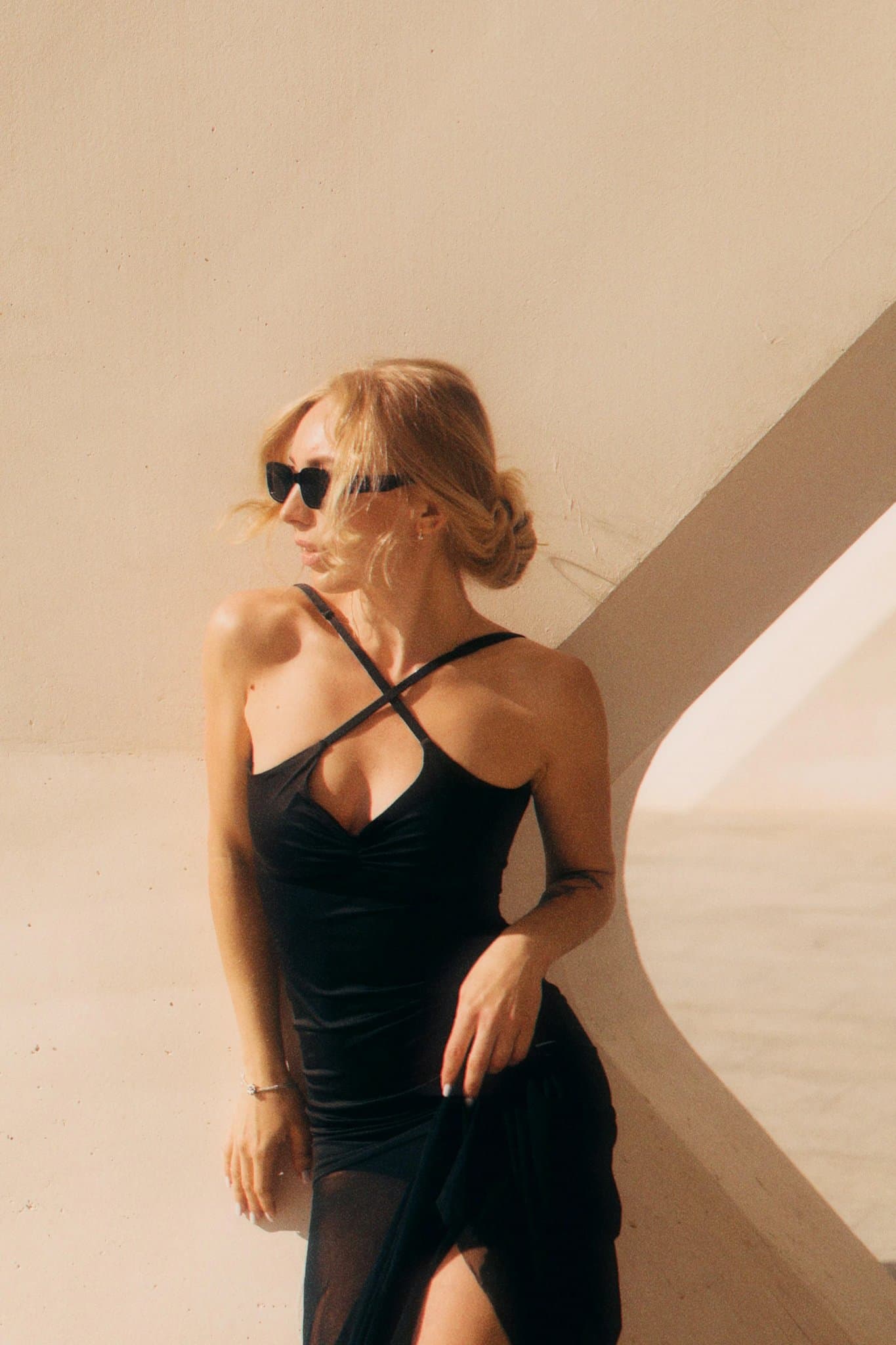 Gold Party Clothes filter before photo - neutral portrait in everyday outfit with any simple or slightly detailed background