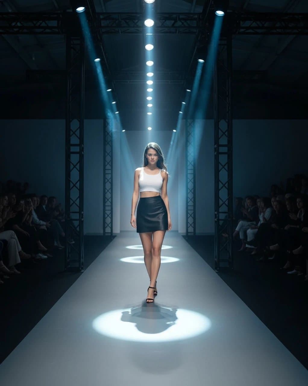 AI background generator after transformation - full body photo placed in AI generated setting