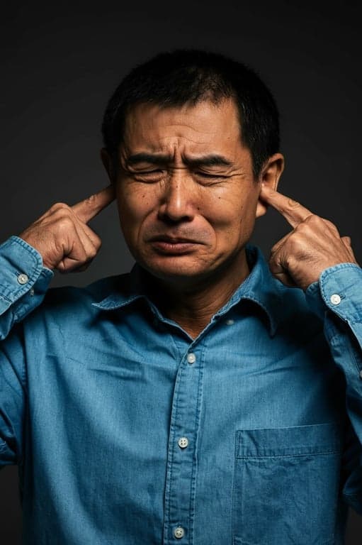 A cinematic high contrast photo of a man, cool shadow tones, warm highlight tones, dramatic side lighting, sharp focus on eyes, moody atmosphere.