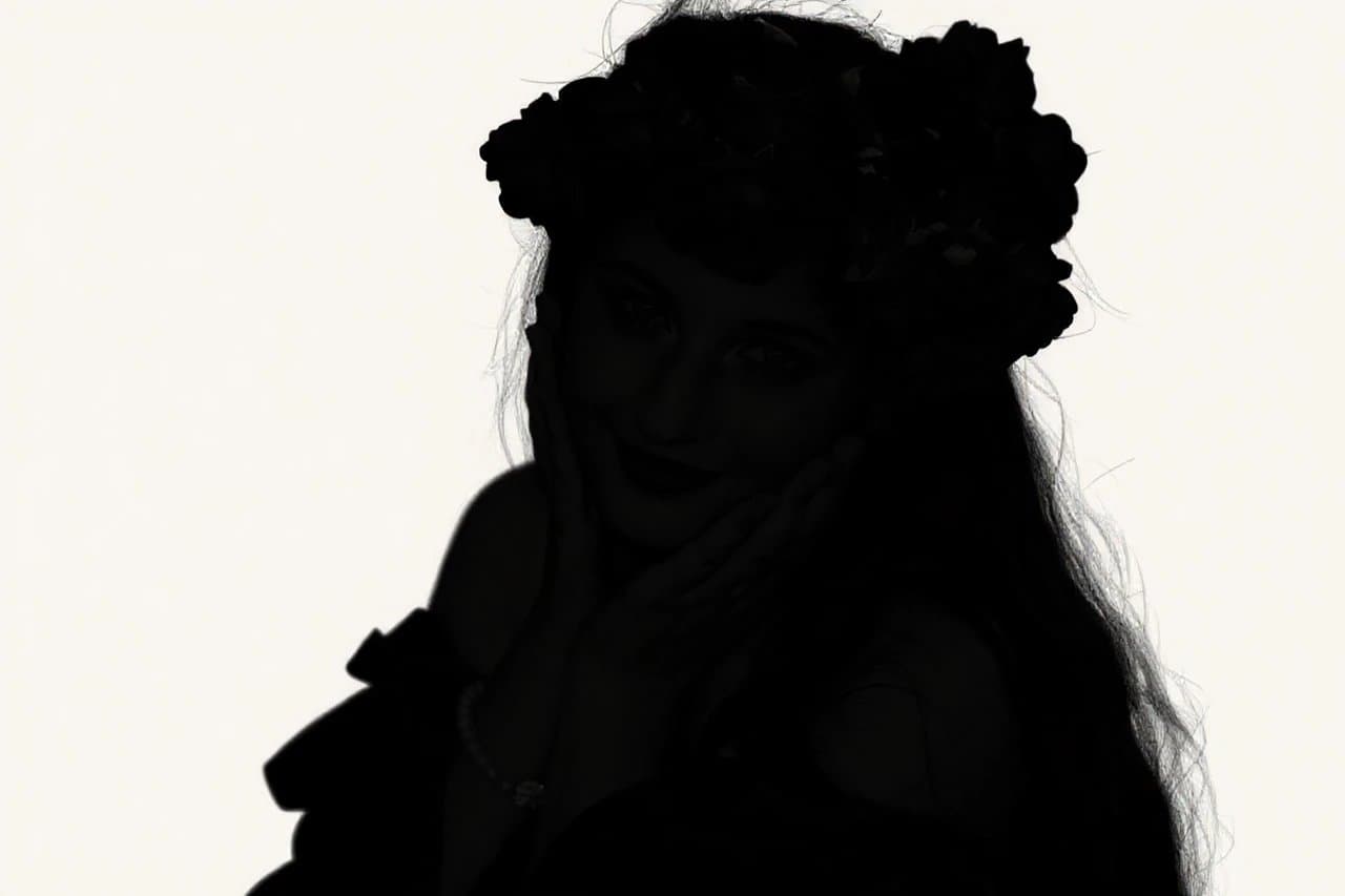 AI silhouette maker after transformation - portrait converted into black silhouette artwork