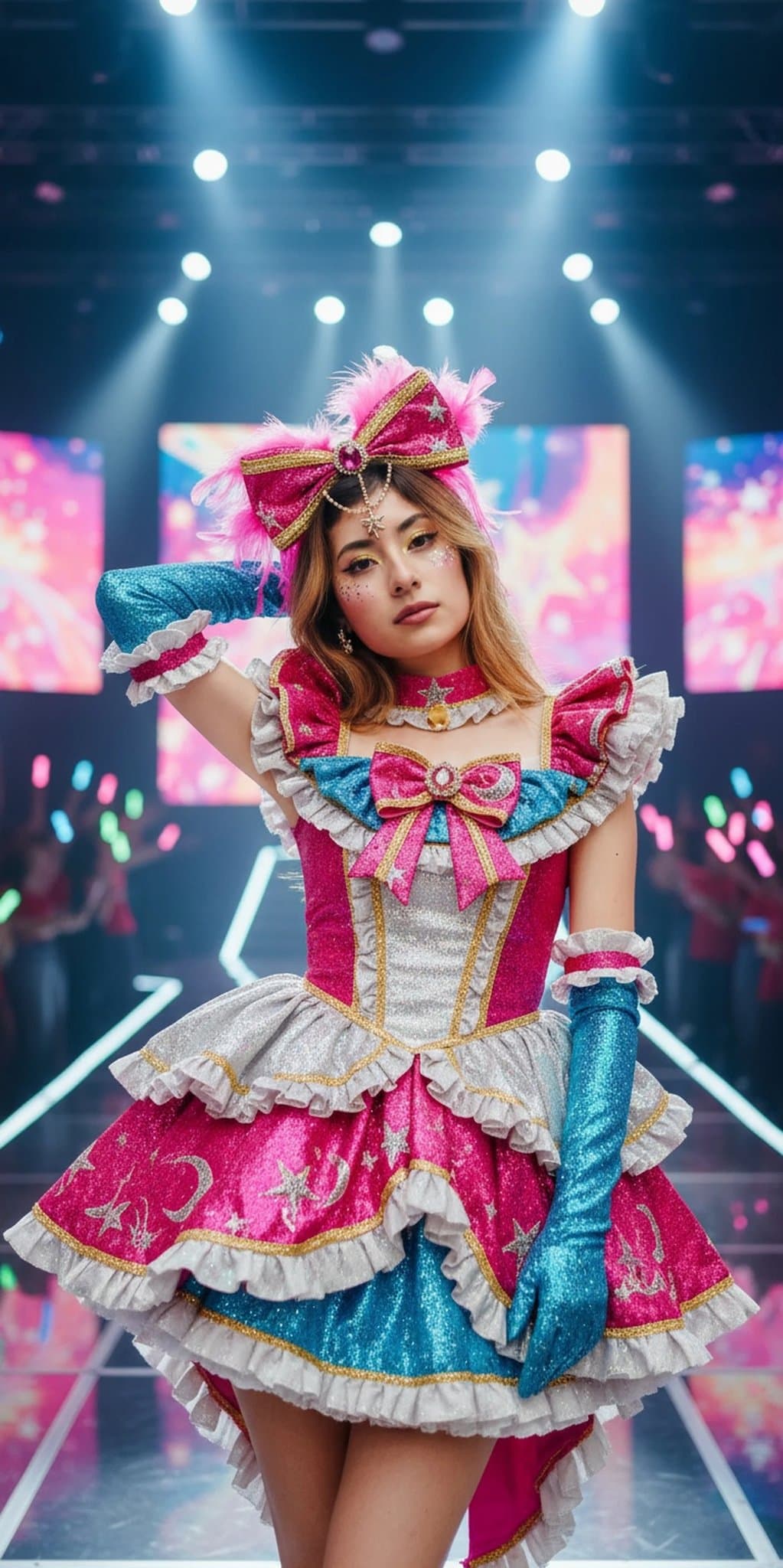 AI Hoshino outfit filter after transformation - fashion portrait featuring AI idol transformation