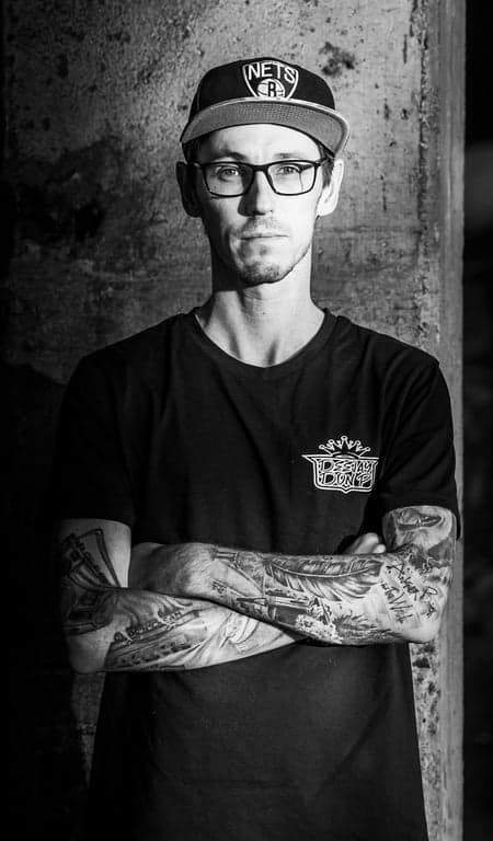 ai remove glasses from photo before photo - man portrait black and white