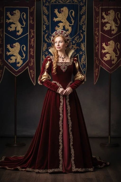 renaissance festival outfits filter after transformation - child portrait wearing simple Renaissance festival outfit with gentle playful vibe