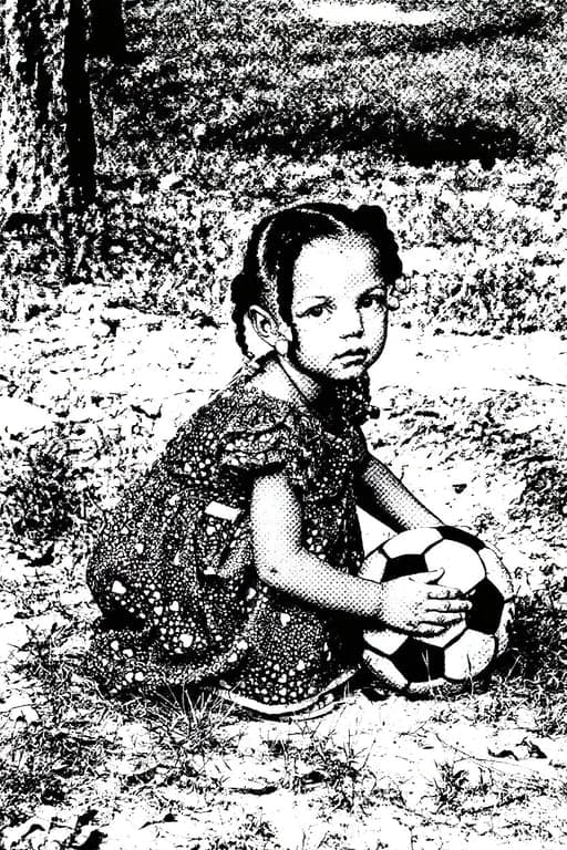 AI stencil maker after transformation - creative portrait with AI stencil design