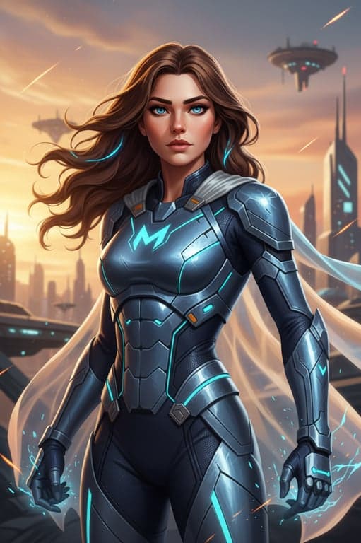 a portrait of a person stylized in a Marvel Rivals character aesthetic featuring modern game realism, expressive heroic features, high visual clarity, and energetic lighting