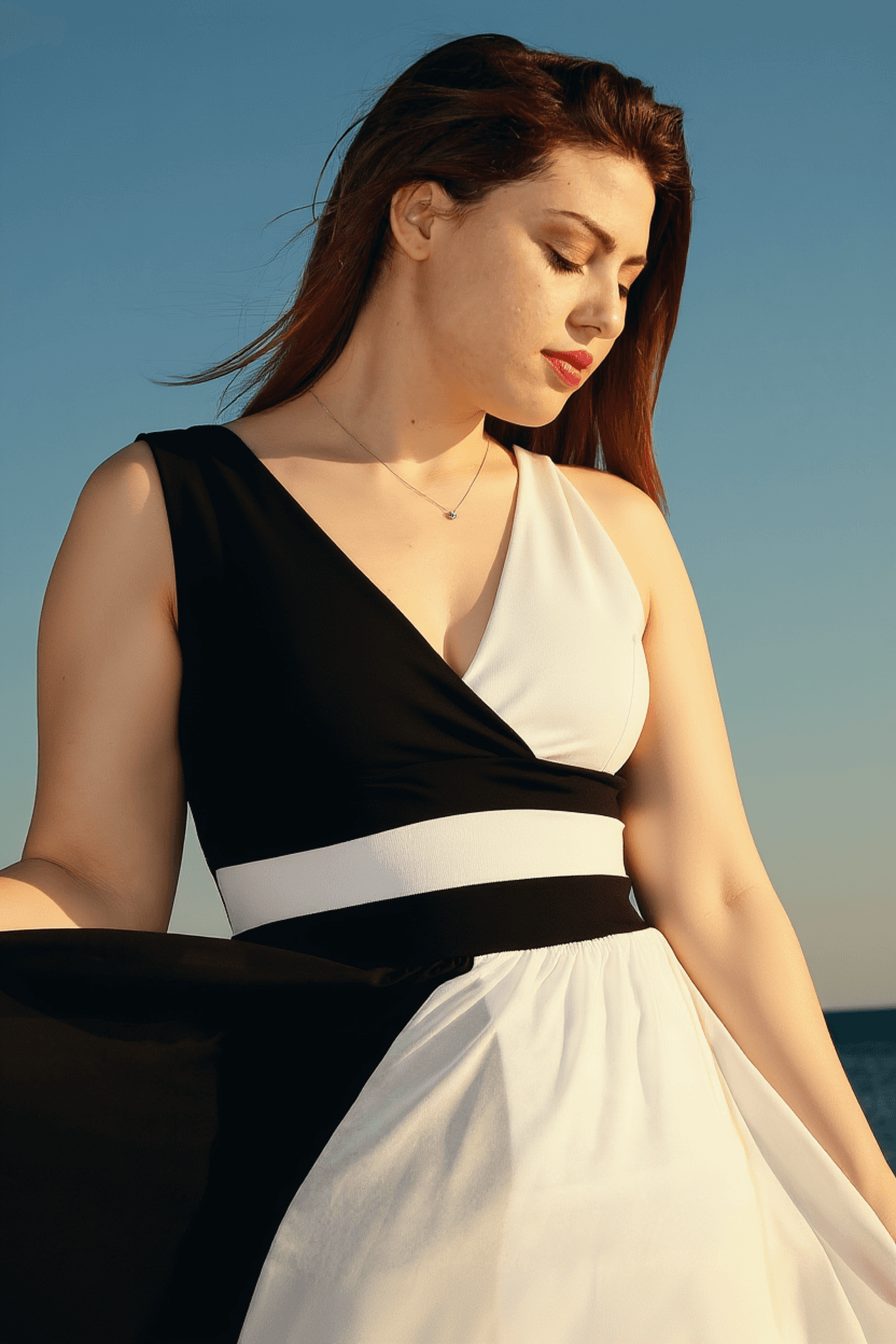 AI fat filter after transformation - casual portrait with chubby face and body edit