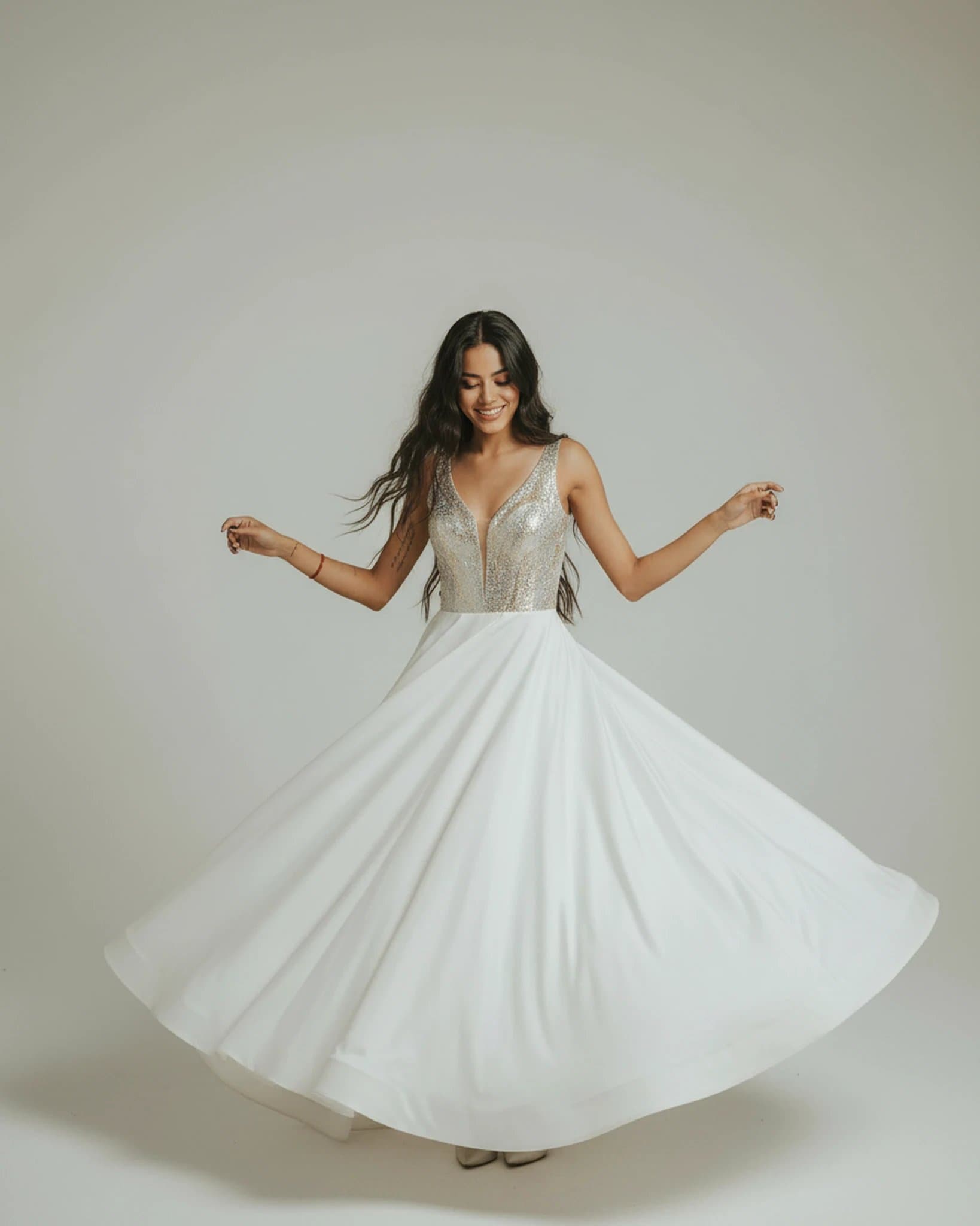 White Party Outfits filter after transformation - portrait styled in statement white party look