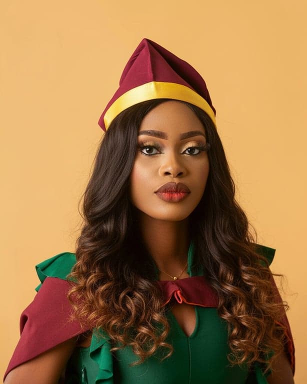 AI Curly hair filter after pic - woman portrait with curly hair