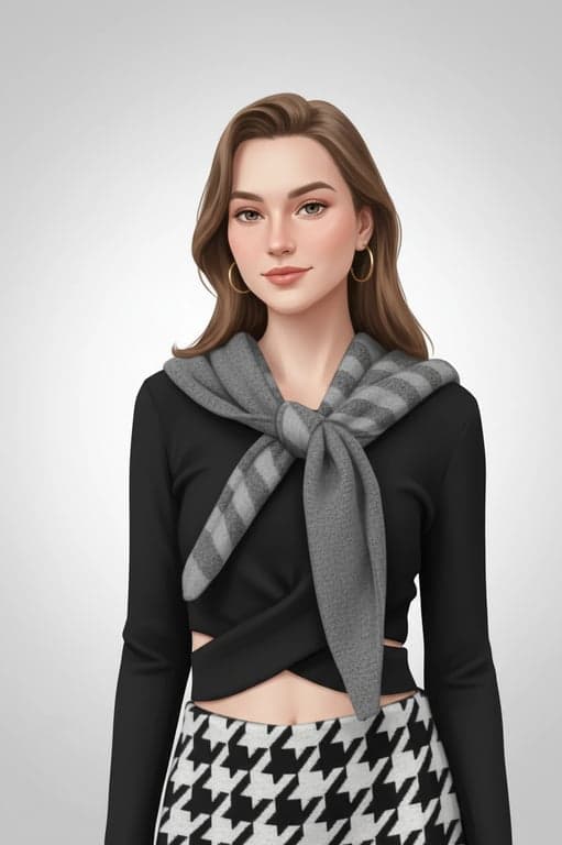 a portrait of a person converted into a semi-realistic avatar with softened textures, clean edges, preserved facial structure, controlled lighting, and a modern digital illustration style