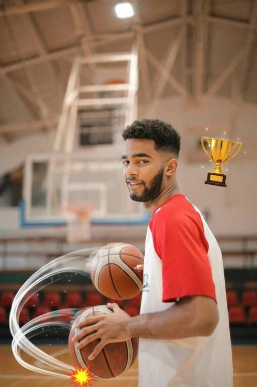 A food photo where emojis are used to label or highlight ingredients: a 🧀 emoji on the cheese, a 🍅 emoji on the tomato, and a 🔥 emoji to indicate spiciness.