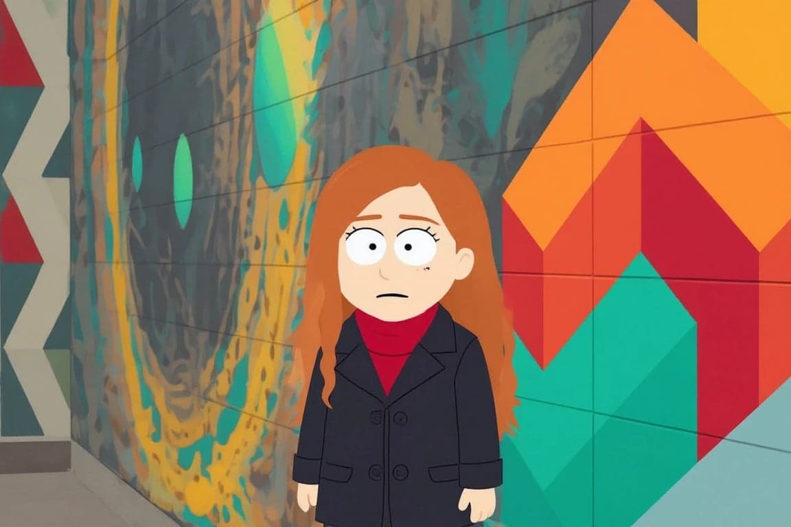 AI South Park character filter after transformation - portrait converted into South Park cartoon style