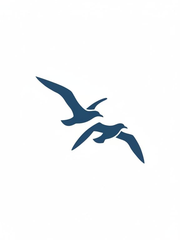 a silhouette of a bird from a photo transformed into a minimalist vector logo, single color, smooth curves, optimized for small-size and large-scale use.