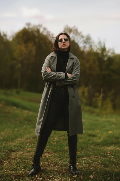 a full-body portrait of a woman generated by AI, maintaining realistic pose mechanics, stable footing, and natural body balance without exaggerated curves or distortion