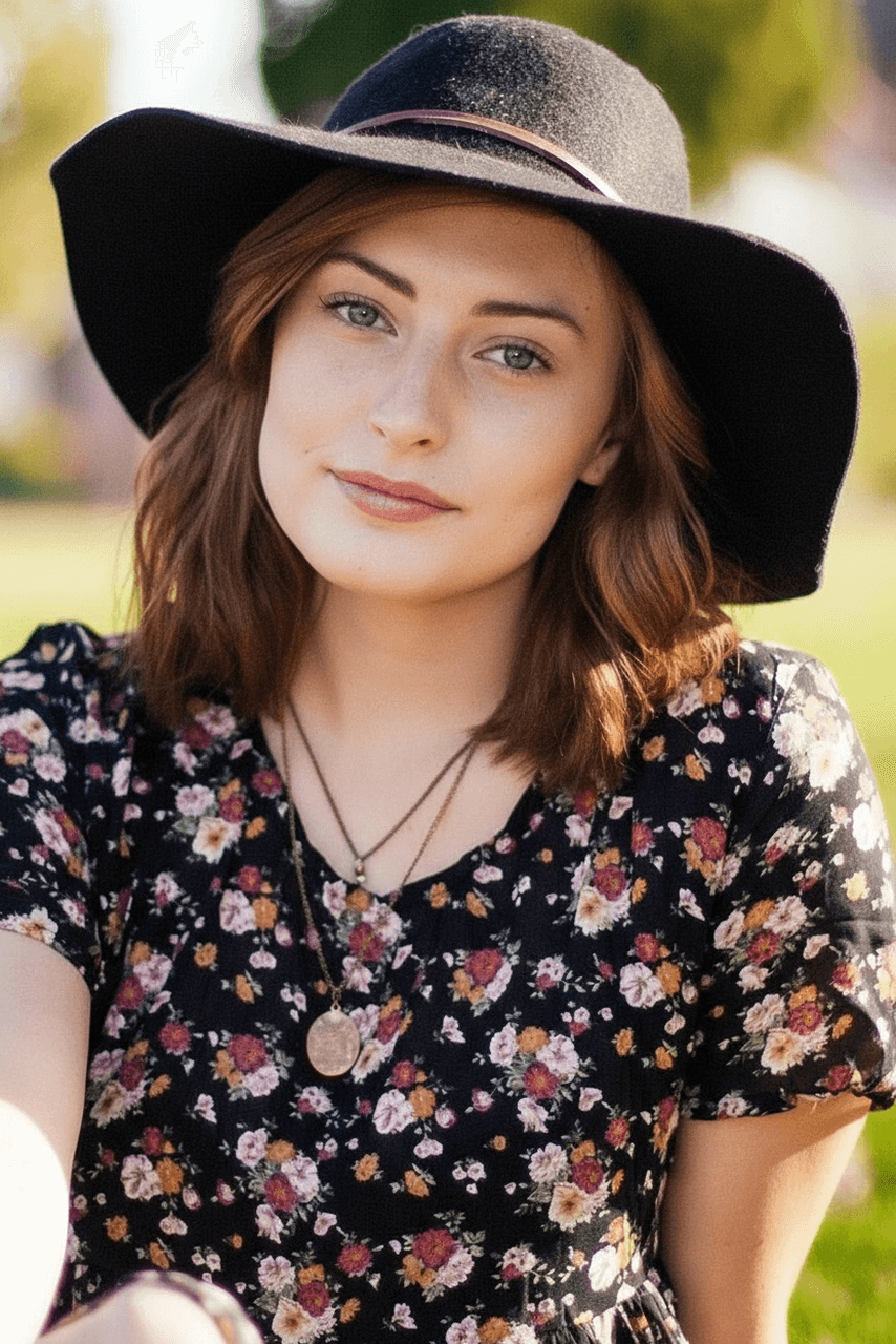 AI face slimmer filter before photo - outdoor photo before face reduction effect