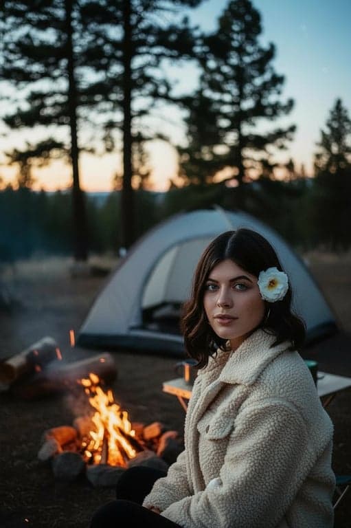 Cozy Outfits filter after transformation - portrait wearing robe-style cardigan cozy outfit with wide leg lounge pants