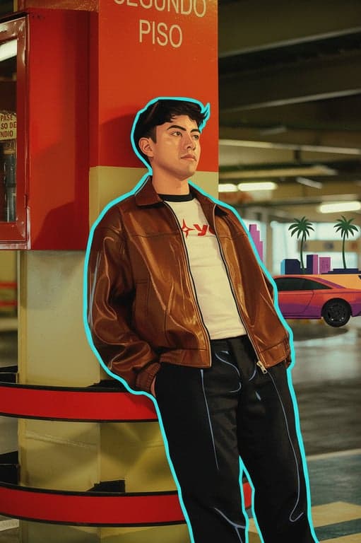 Render the original person as a definitive GTA V loading screen illustration, prioritizing iconic graphic stylization over realism. Preserve facial identity and pose, but aggressively flatten textures into painted color blocks, exaggerate facial planes, and apply thick, high-contrast contour lines. Use bold saturated colors, dramatic rim lighting, and simplified illustrated backgrounds so the result unmistakably resembles official GTA loading screen artwork rather than a realistic portrait.