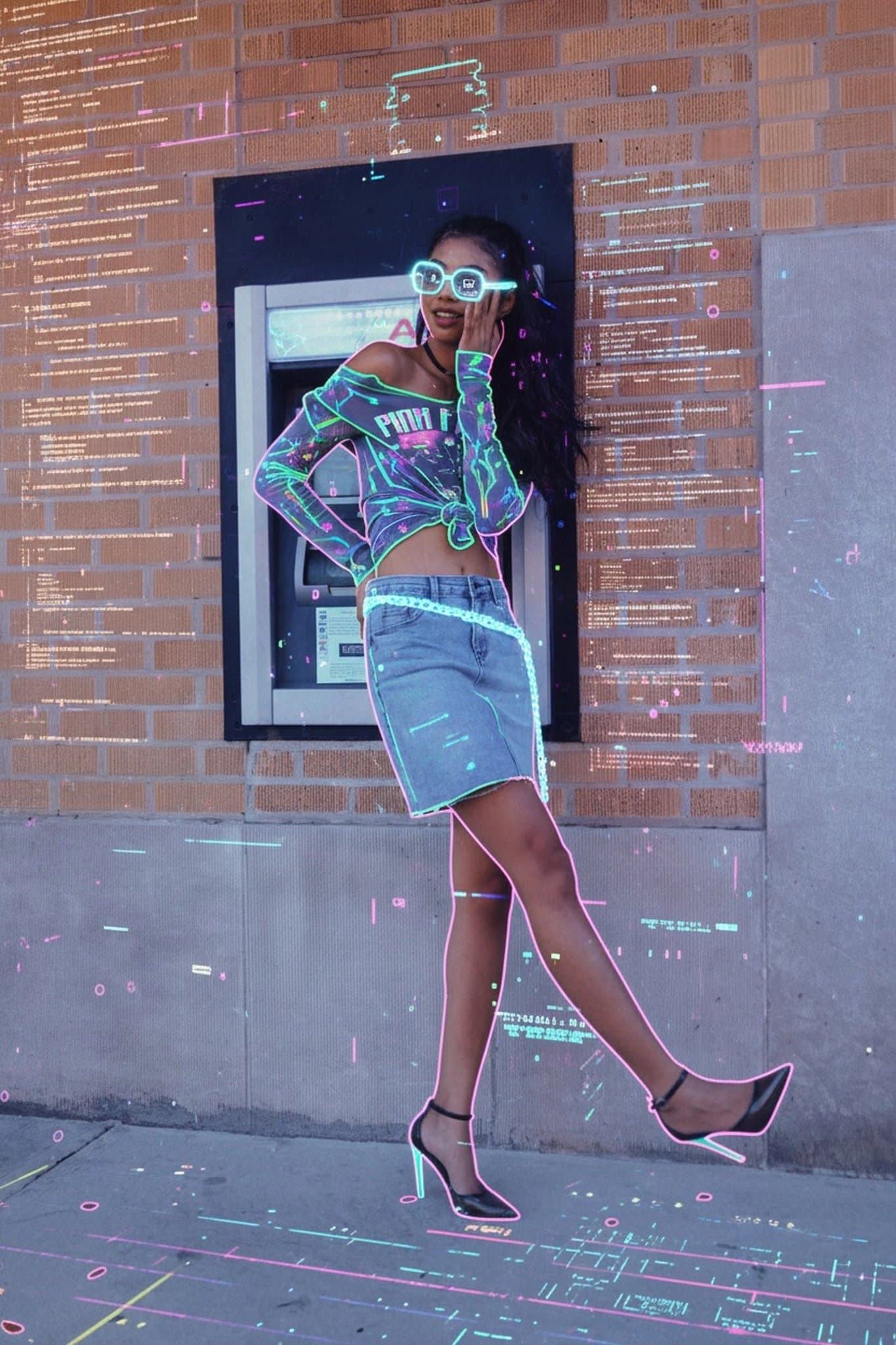 AI filter after transformation - casual portrait featuring AI aesthetic improvements