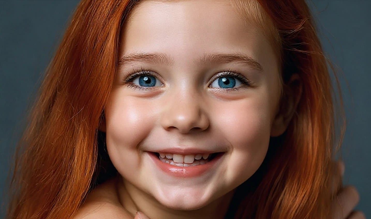 AI age progression filter before photo - portrait with young appearance before aging effect