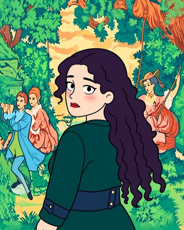 a portrait of a person converted into an Adventure Time-style cartoon character, emphasizing extreme simplification, flexible jelly-like anatomy, minimal facial detail, dot eyes, flat color blocks, thick hand-drawn outlines, and a quirky fantasy animation feel.