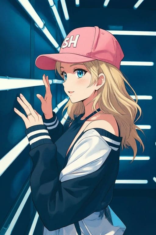 AI anime filter after transformation - fashion photo in anime aesthetic style