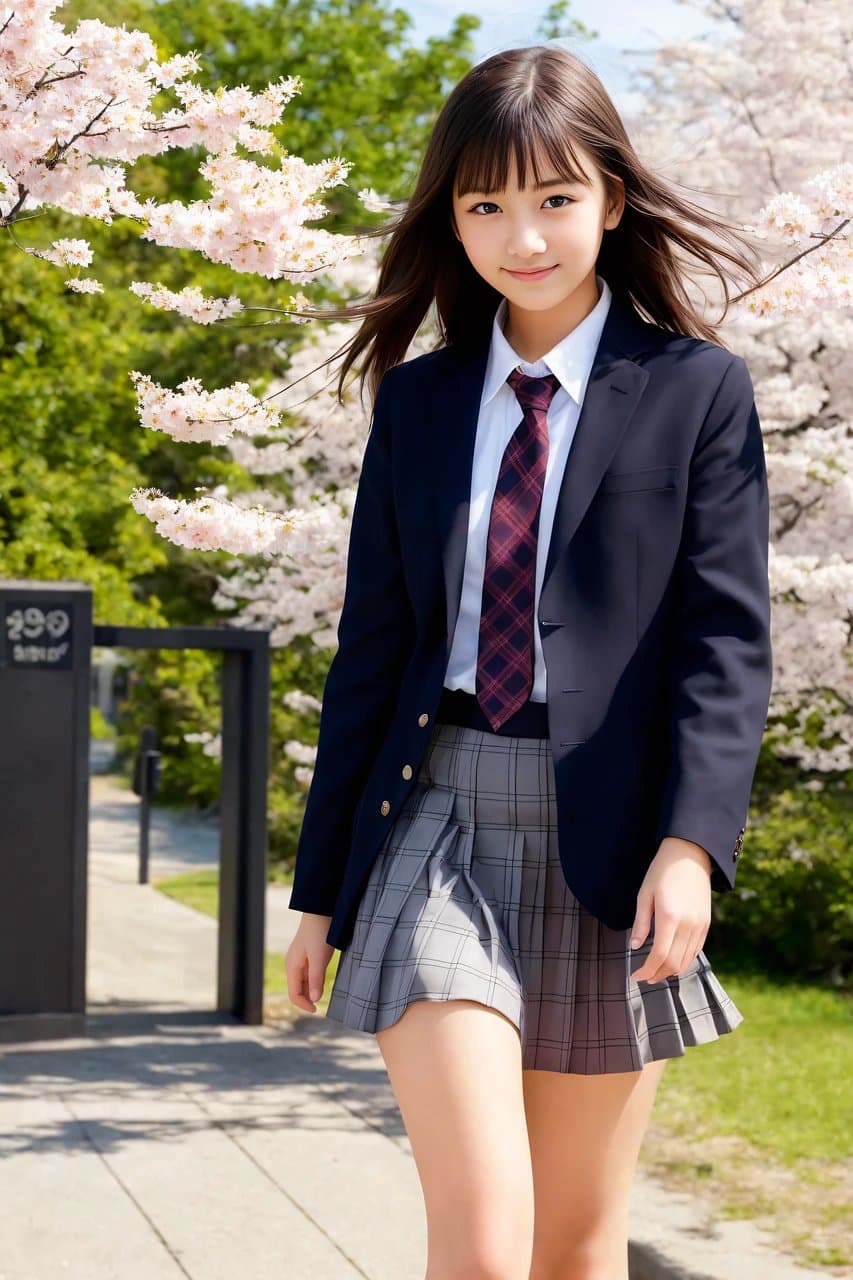 Manga art styles filter before photo - child portrait in everyday clothes under natural light