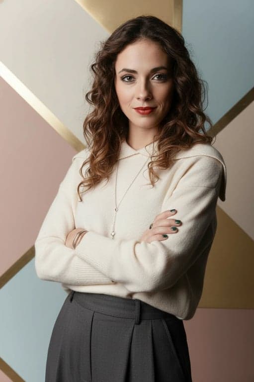 a portrait of a person enhanced with modern aesthetic outfit styling, harmonious colors, stylish layered clothing, confident relaxed pose, smooth lighting, and a minimal fashionable backdrop