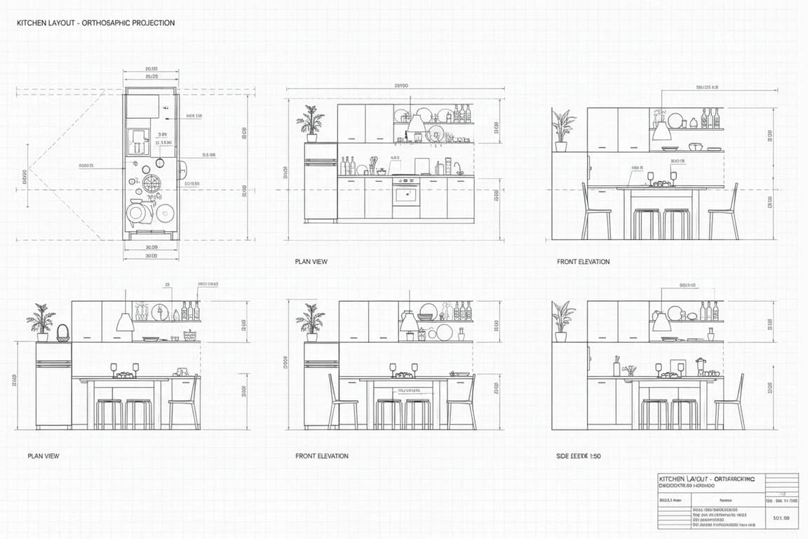 a high-quality AI-generated CAD drawing with precise construction lines, technical accuracy, and zero artistic embellishment