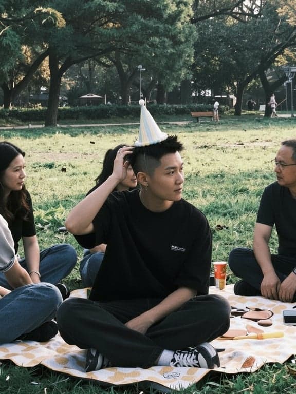 Add a subtle birthday hat rest...