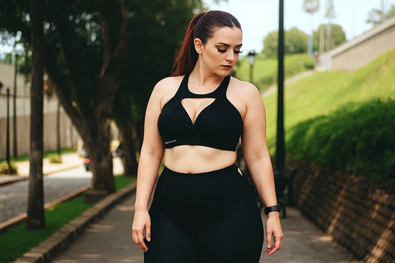 AI fat to fit filter before photo - influencer photo before fitness body reshaping