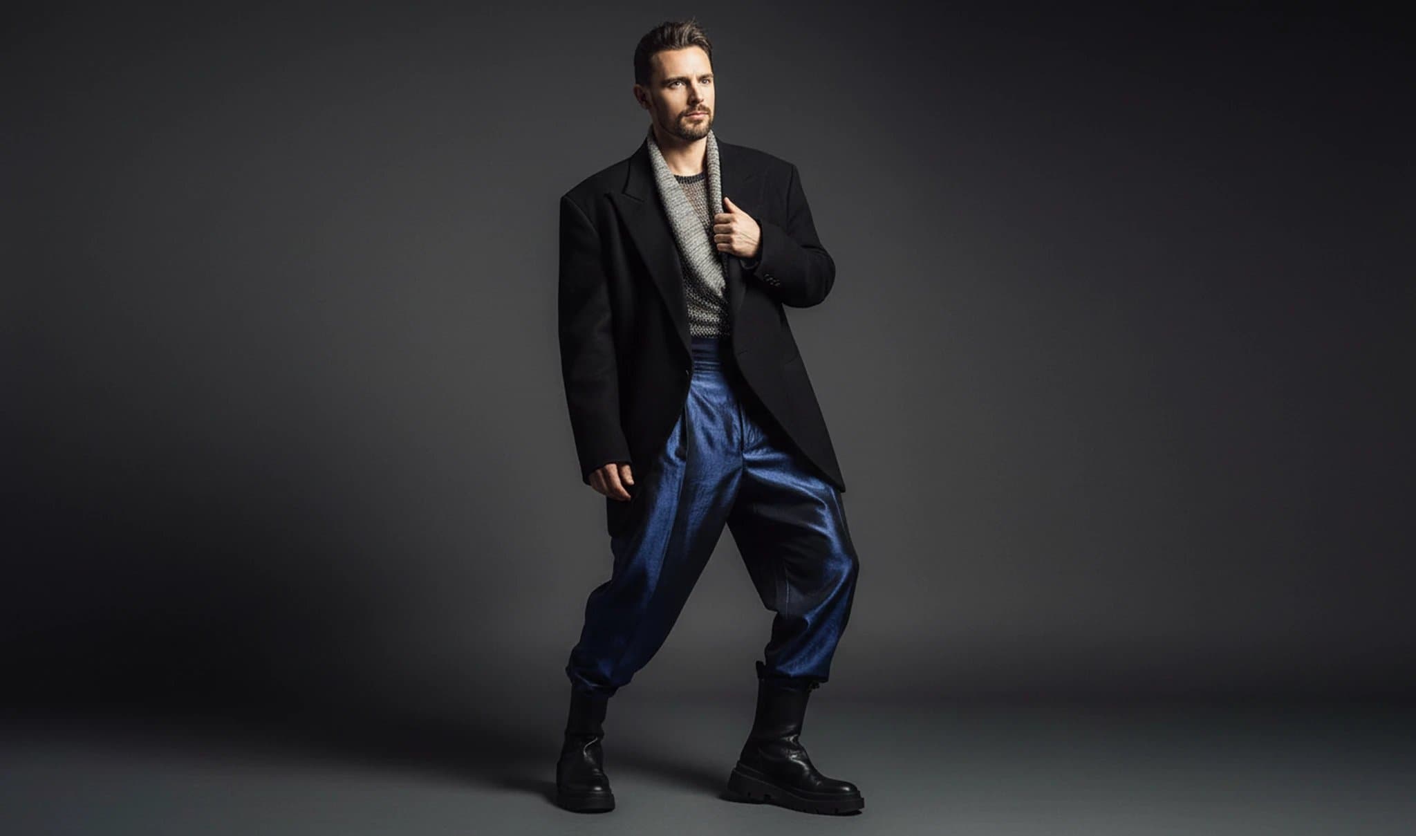 Designer Clothes filter after transformation - portrait styled in bold designer statement look