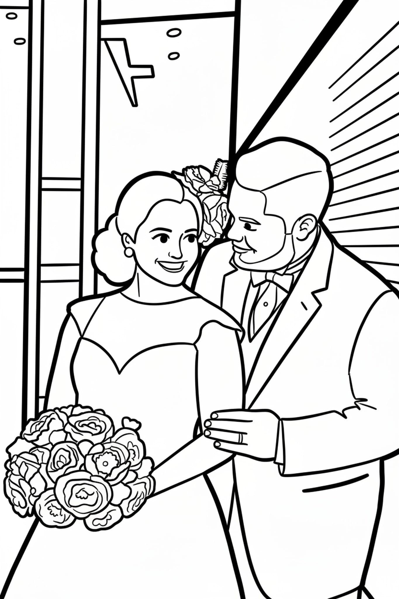 AI coloring page filter after transformation - creative photo generated as DIY coloring artwork