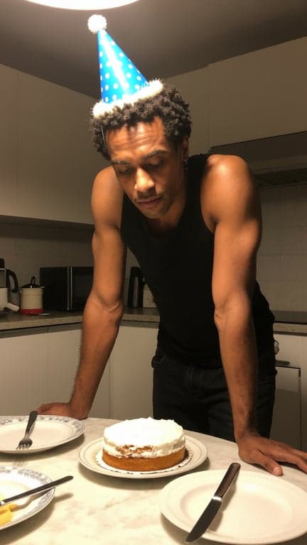 Add a birthday hat on his head...