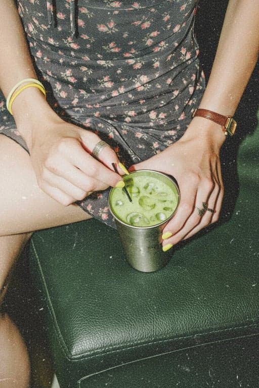 add noise to image after - matcha latte with coarse visual noise