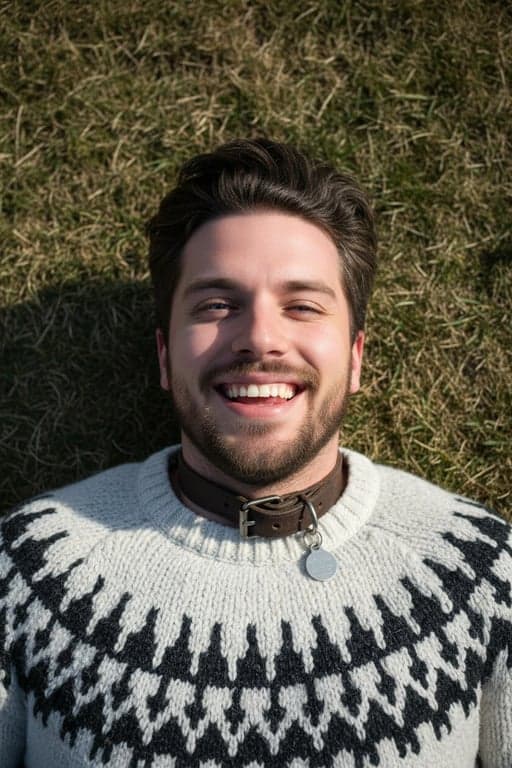 ai pet to human after – a man inspired by the Husky’s black-and-white coat and bright blue-like eyes