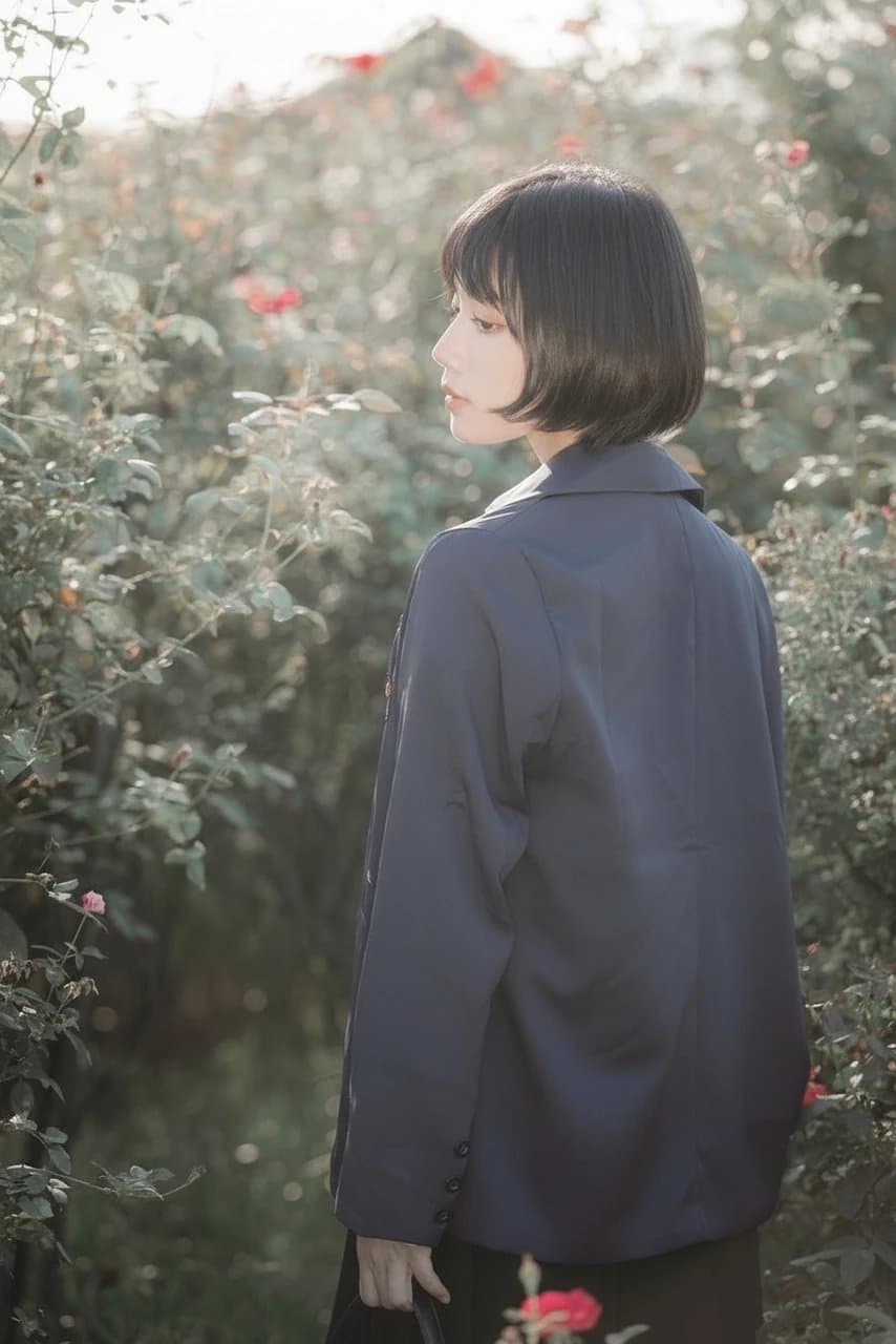 AI aesthetic filter after transformation - selfie featuring soft aesthetic glow and color harmony