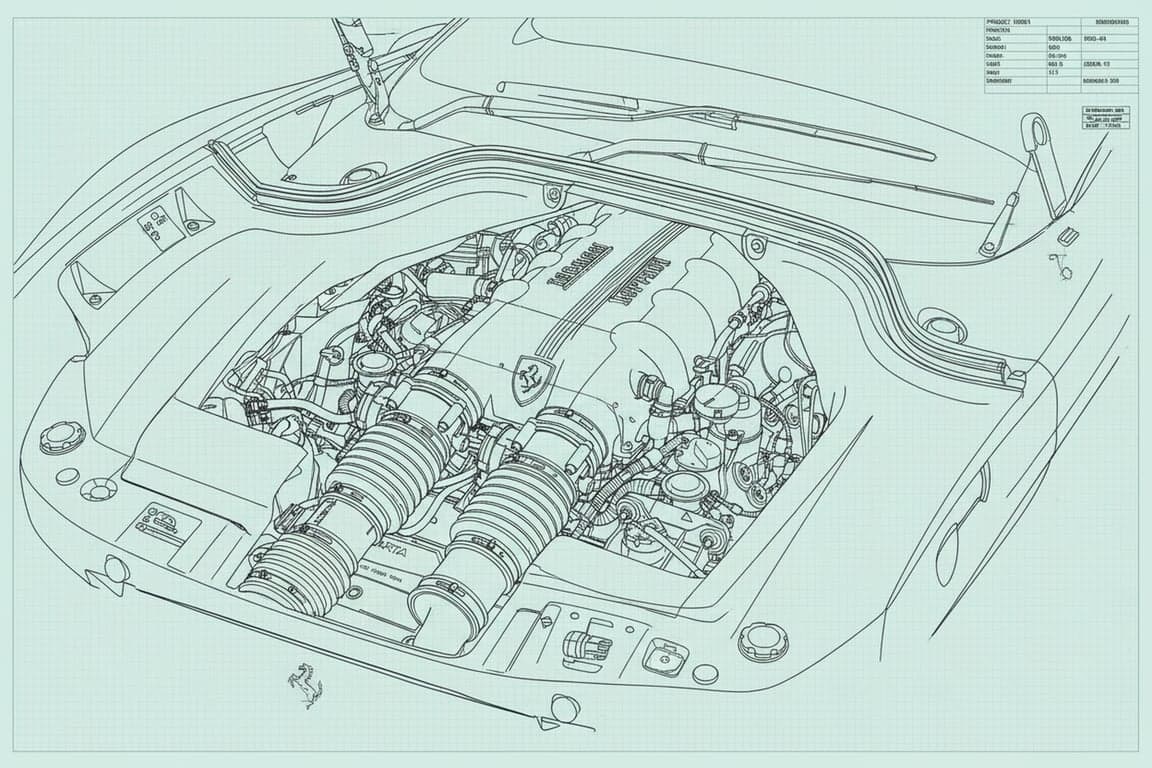 a professional CAD draft rendered with clear geometry, technical precision, and standardized drafting logic