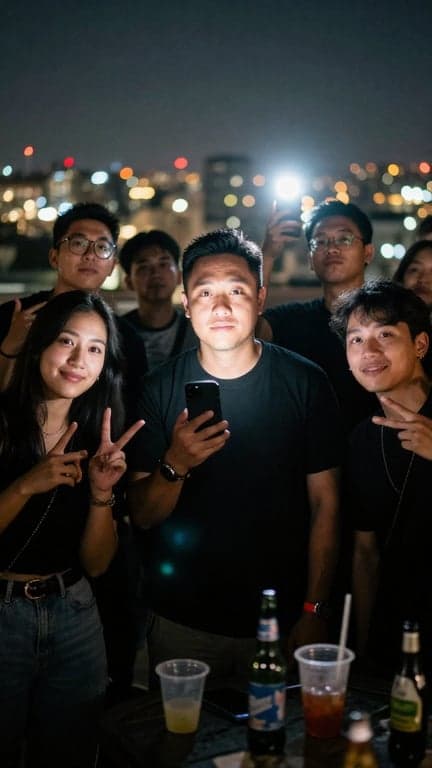 Extract the man in the center ...