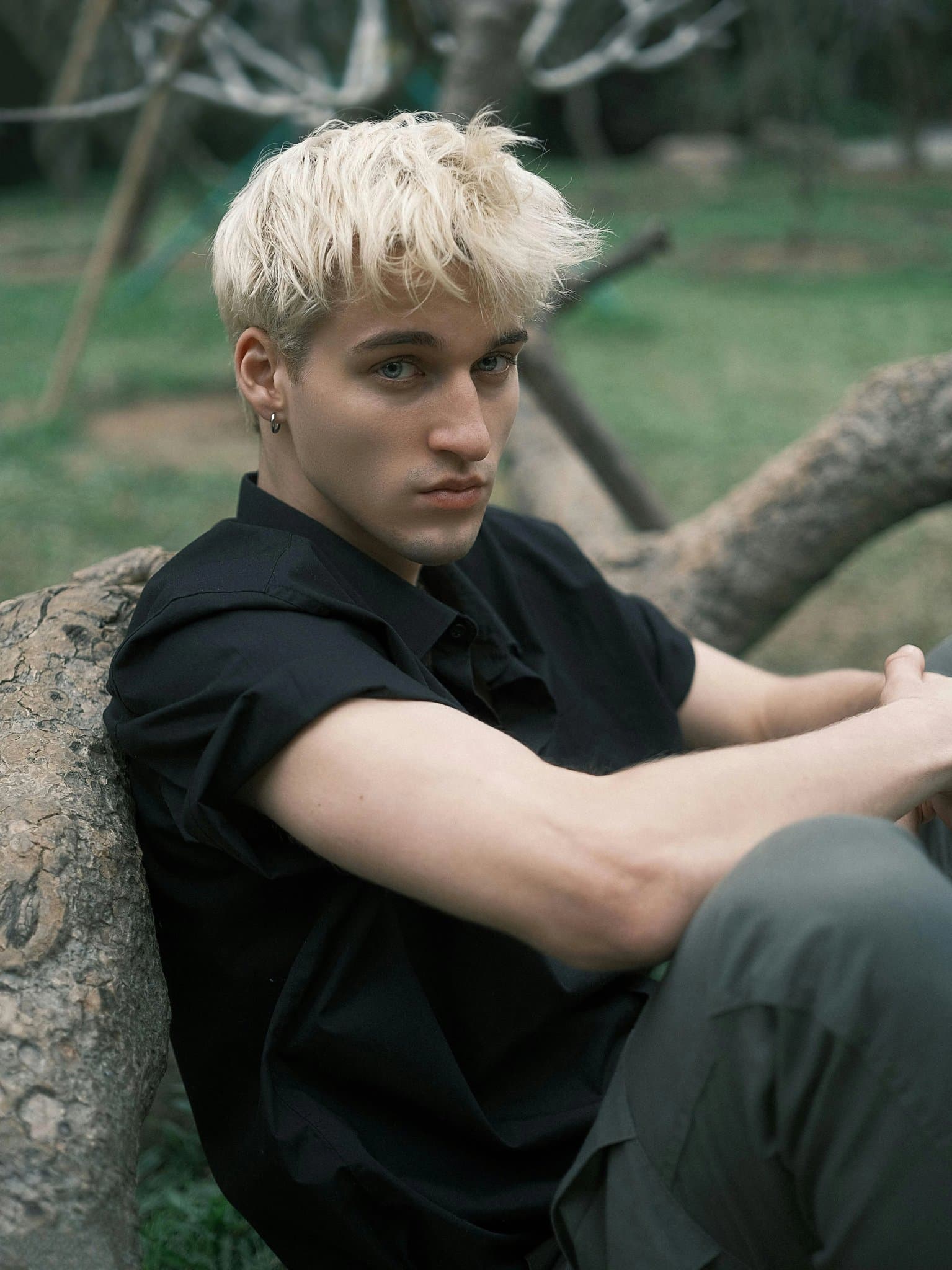 AI gender swap filter before photo - casual portrait before AI gender change