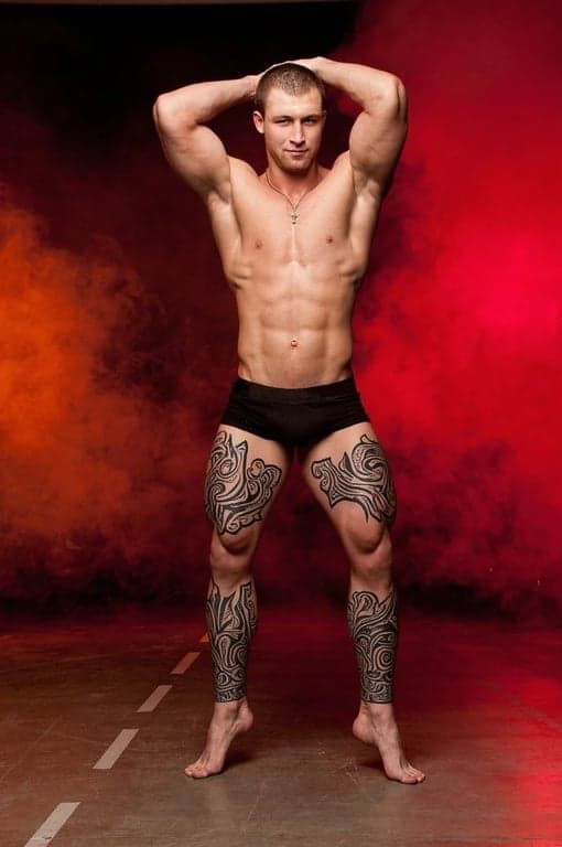 ai tattoo generator after pic - man working out portrait with tattoo