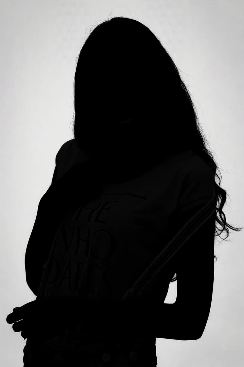 AI silhouette maker after transformation - influencer photo rendered as black cutout design