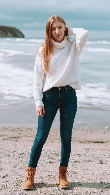 a realistic full-body woman portrait with consistent lighting from head to toe, no distortion in hands or feet, and anatomically correct body alignment